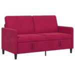 vidaXL Sofa s úložným priestorom Víno červené 152 x 78 x 87 cm – Obrázok 2