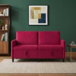 vidaXL Sofa s úložným priestorom Víno červené 152 x 78 x 87 cm – Obrázok 3