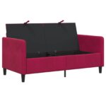 vidaXL Sofa s úložným priestorom Víno červené 152 x 78 x 87 cm – Obrázok 4