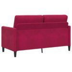 vidaXL Sofa s úložným priestorom Víno červené 152 x 78 x 87 cm – Obrázok 5