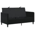 vidaXL Sofa s úložným priestorom Čierna 152 x 78 x 87 cm Polyester – Obrázok 4