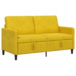 vidaXL Sofa s úložným priestorom Žltá 152 x 78 x 87 cm Polyester – Obrázok 2