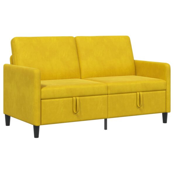 vidaXL Sofa s úložným priestorom Žltá 152 x 78 x 87 cm Polyester – Obrázok 2