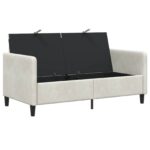 vidaXL Sofa s úložným priestorom Krémová 152 x 78 x 87 cm Polyester – Obrázok 4