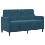 vidaXL Sofa s úložným priestorom Modrá 152 x 78 x 87 cm Polyester – Obrázok 2