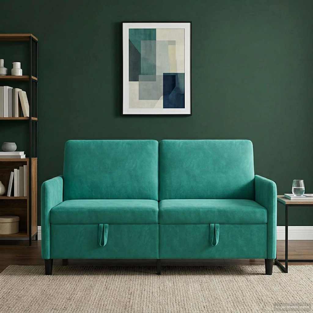 42036943_1.jpg vidaXL Sofa s úložným priestorom Tyrkysová 152 x 78 x 87 cm Polyester – Obrázok 1