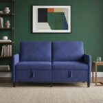 vidaXL Sofa s úložným priestorom Policajná modrá 152 x 78 x 87 cm
