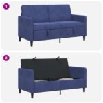 vidaXL Sofa s úložným priestorom Policajná modrá 152 x 78 x 87 cm – Obrázok 6