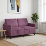 vidaXL Sofa s úložným priestorom Fialová 152 x 78 x 87 cm Polyester