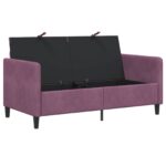 vidaXL Sofa s úložným priestorom Fialová 152 x 78 x 87 cm Polyester – Obrázok 3