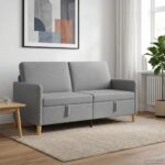 vidaXL Sofa s úložným priestorom Svetlosivá 172 x 78 x 87 cm Polyester