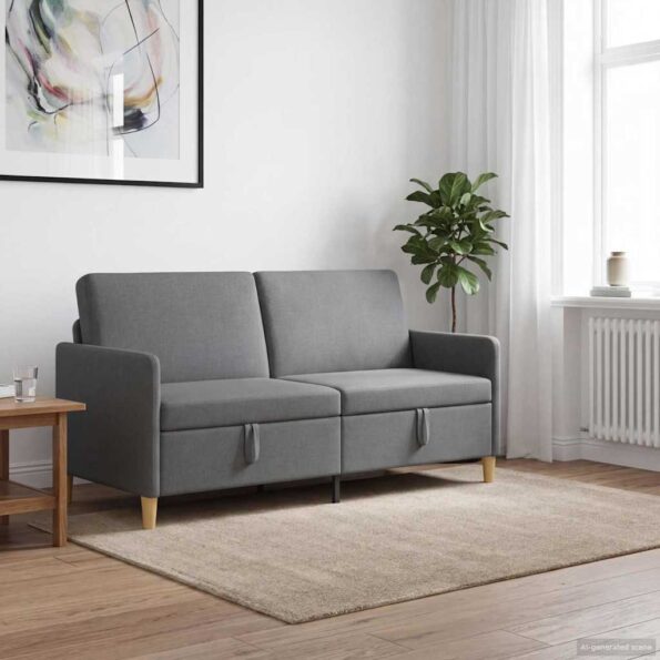 vidaXL Sofa s úložným priestorom Tmavosivá 172 x 78 x 87 cm Polyester – Obrázok 3