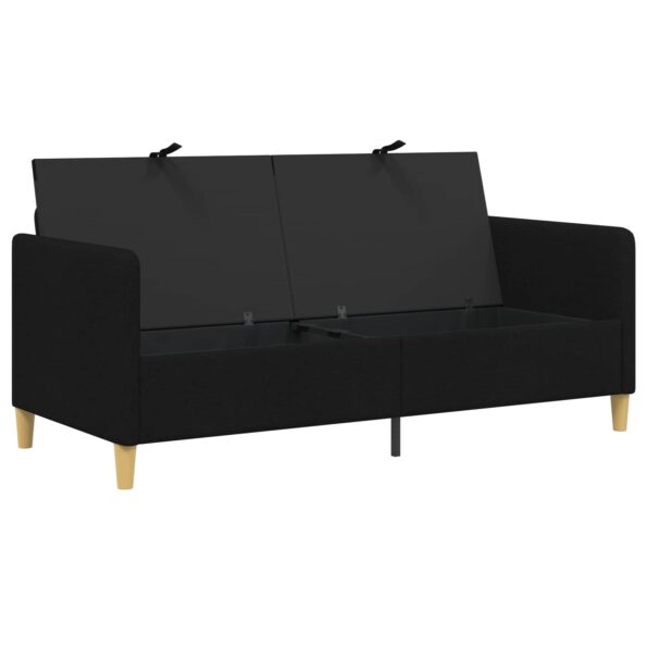 vidaXL Sofa s úložným priestorom Čierna 172 x 78 x 87 cm Polyester – Obrázok 4