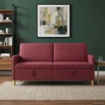 vidaXL Sofa s úložným priestorom Víno červené 172 x 78 x 87 cm