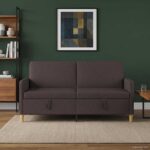 vidaXL Sofa s úložným priestorom Tmavohnedá 172 x 78 x 87 cm Polyester – Obrázok 3