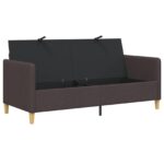 vidaXL Sofa s úložným priestorom Tmavohnedá 172 x 78 x 87 cm Polyester – Obrázok 4