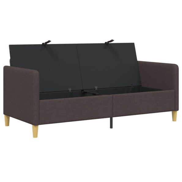 vidaXL Sofa s úložným priestorom Tmavohnedá 172 x 78 x 87 cm Polyester – Obrázok 4