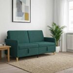 vidaXL Sofa s úložným priestorom Tmavozelená 172 x 78 x 87 cm