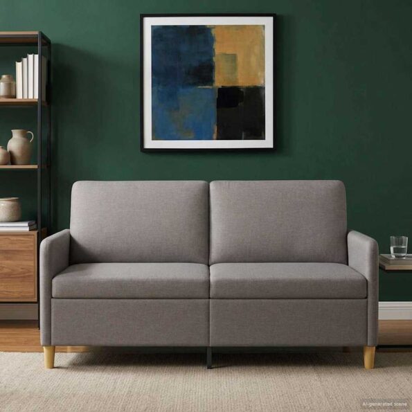 vidaXL Sofa s úložným priestorom Sivohnedá 172 x 78 x 87 cm Polyester – Obrázok 3