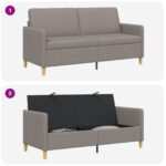 vidaXL Sofa s úložným priestorom Sivohnedá 172 x 78 x 87 cm Polyester – Obrázok 7