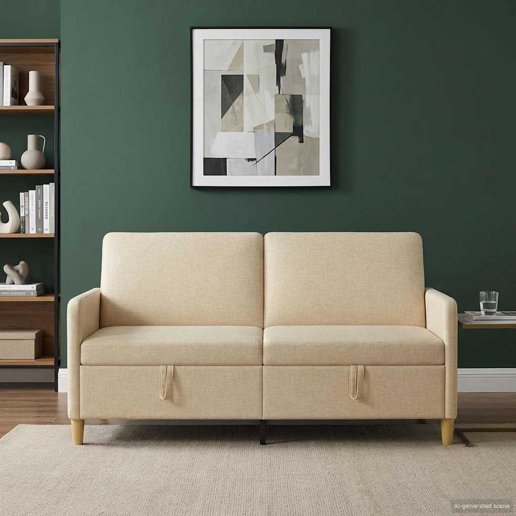 42036954_1.jpg vidaXL Sofa s úložným priestorom Krémová 172 x 78 x 87 cm Polyester – Obrázok 1