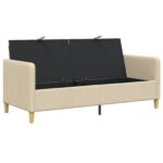 vidaXL Sofa s úložným priestorom Krémová 172 x 78 x 87 cm Polyester – Obrázok 4