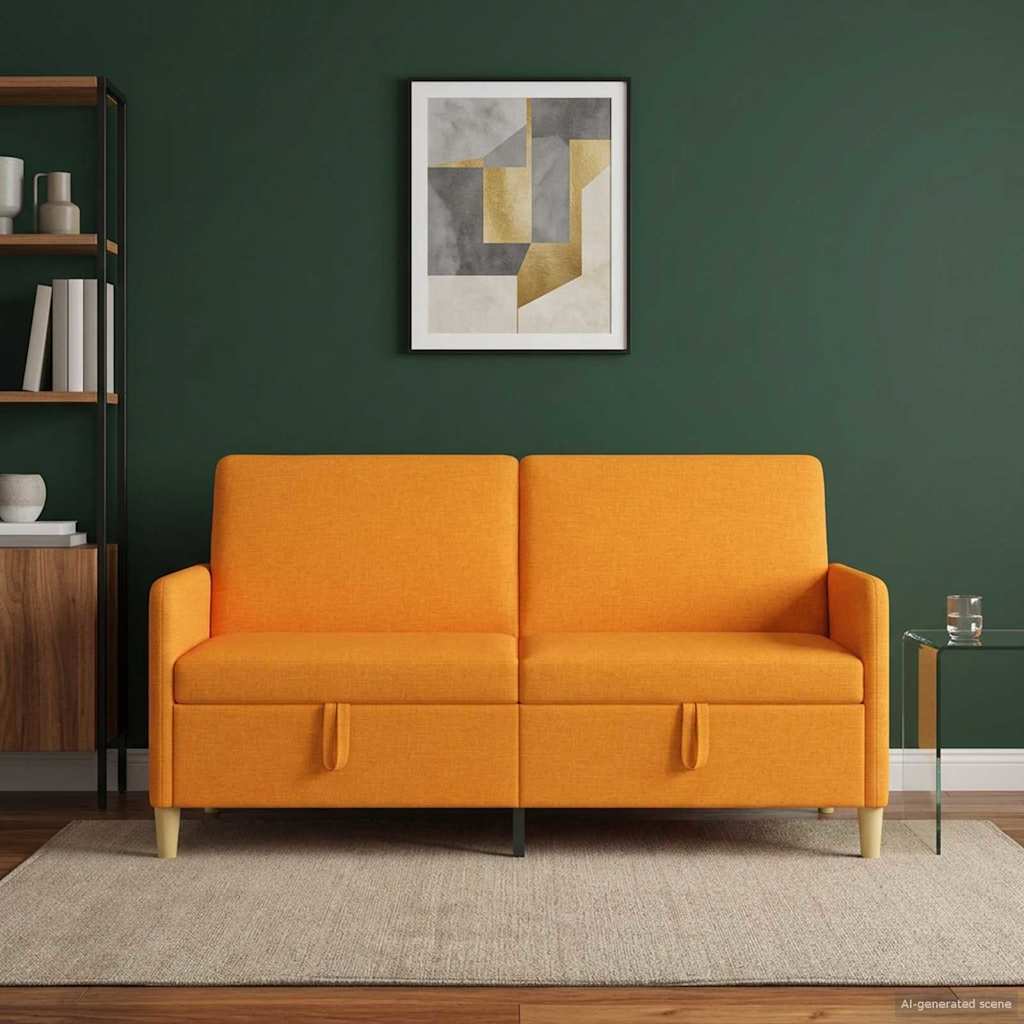 42036956_1.jpg vidaXL Sofa s úložným priestorom Tmavá žltá 172 x 78 x 87 cm Polyester – Obrázok 1