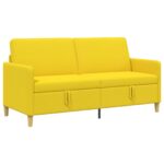 vidaXL Sofa s úložným priestorom Svetložltá 172 x 78 x 87 cm Polyester – Obrázok 2