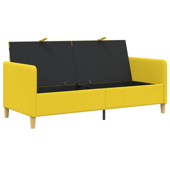 vidaXL Sofa s úložným priestorom Svetložltá 172 x 78 x 87 cm Polyester – Obrázok 4