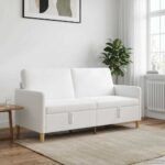 vidaXL Sofa s úložným priestorom Biela 172 x 78 x 87 cm Polyester – Obrázok 3
