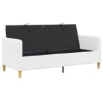 vidaXL Sofa s úložným priestorom Biela 172 x 78 x 87 cm Polyester – Obrázok 5