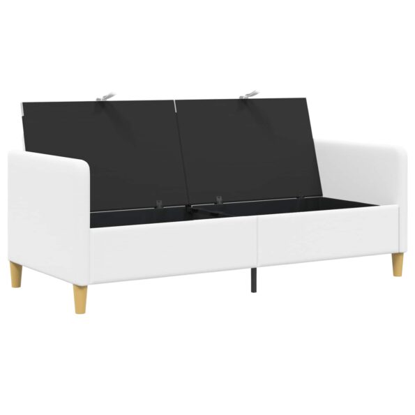 vidaXL Sofa s úložným priestorom Biela 172 x 78 x 87 cm Polyester – Obrázok 5