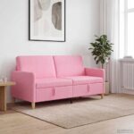 vidaXL Sofa s úložným priestorom Ružová 172 x 78 x 87 cm Polyester – Obrázok 3