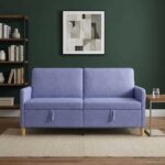 vidaXL Sofa s úložným priestorom Modrá džínovina 172 x 78 x 87 cm
