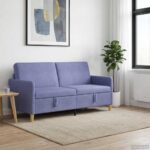 vidaXL Sofa s úložným priestorom Modrá džínovina 172 x 78 x 87 cm – Obrázok 3