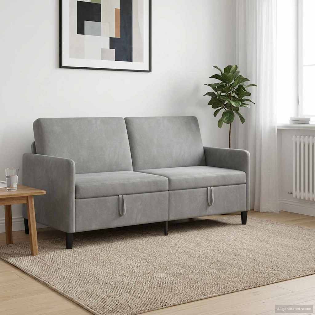 42036961_1.jpg vidaXL Sofa s úložným priestorom Svetlosivá 172 x 78 x 87 cm Polyester – Obrázok 1