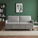vidaXL Sofa s úložným priestorom Svetlosivá 172 x 78 x 87 cm Polyester – Obrázok 3