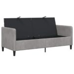 vidaXL Sofa s úložným priestorom Svetlosivá 172 x 78 x 87 cm Polyester – Obrázok 4