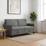 vidaXL Sofa s úložným priestorom Tmavosivá 172 x 78 x 87 cm Polyester