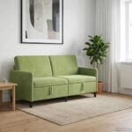 vidaXL Sofa s úložným priestorom Svetlo zelená 172 x 78 x 87 cm