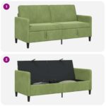 vidaXL Sofa s úložným priestorom Svetlo zelená 172 x 78 x 87 cm – Obrázok 7