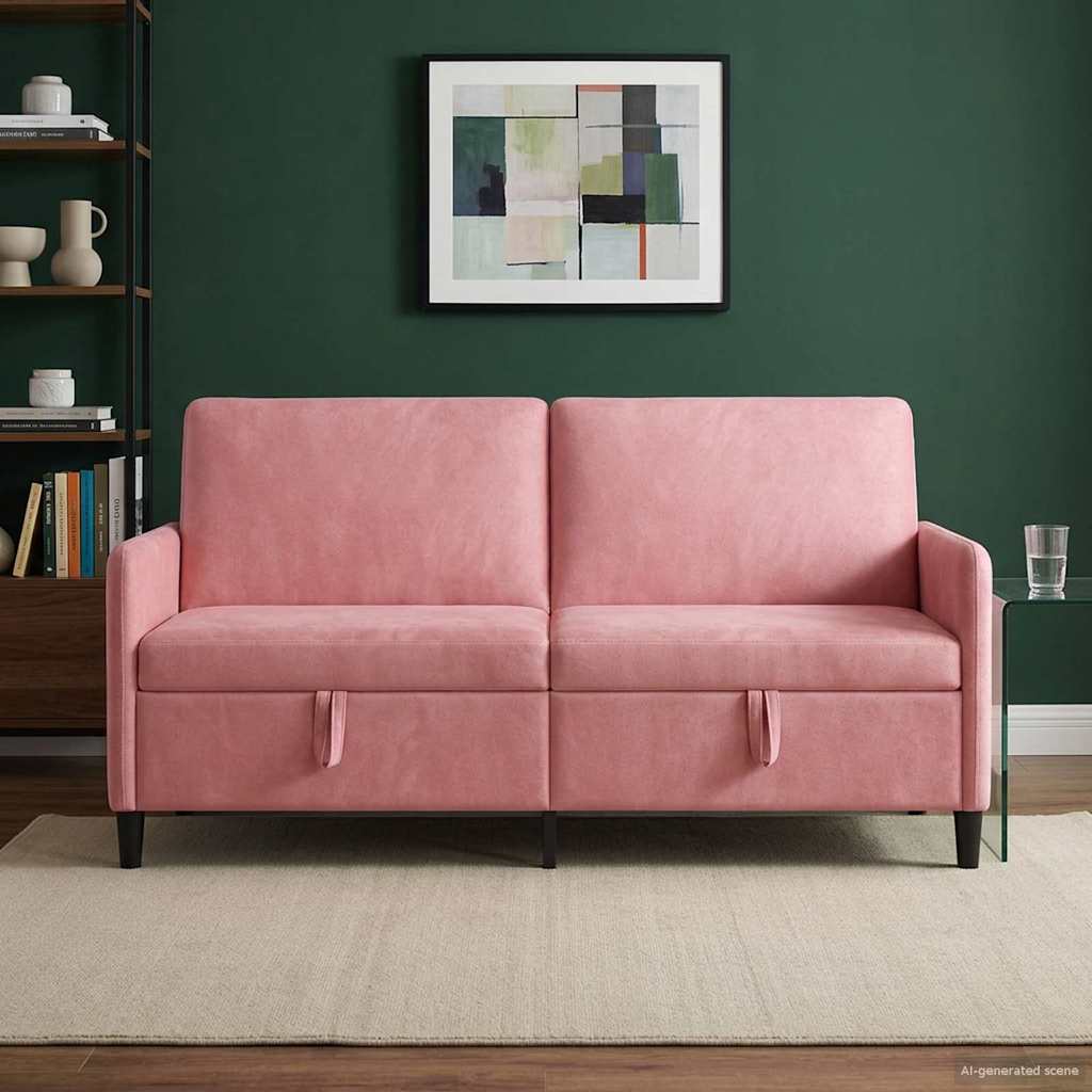 42036965_1.jpg vidaXL Sofa s úložným priestorom Ružová 172 x 78 x 87 cm Polyester – Obrázok 1