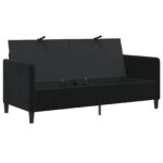 vidaXL Sofa s úložným priestorom Čierna 172 x 78 x 87 cm Polyester – Obrázok 4