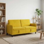 vidaXL Sofa s úložným priestorom Žltá 172 x 78 x 87 cm Polyester