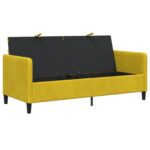vidaXL Sofa s úložným priestorom Žltá 172 x 78 x 87 cm Polyester – Obrázok 4