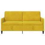 vidaXL Sofa s úložným priestorom Žltá 172 x 78 x 87 cm Polyester – Obrázok 5