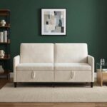 vidaXL Sofa s úložným priestorom Krémová 172 x 78 x 87 cm Polyester – Obrázok 3