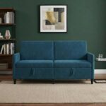 vidaXL Sofa s úložným priestorom Modrá 172 x 78 x 87 cm Polyester