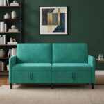 vidaXL Sofa s úložným priestorom Tyrkysová 172 x 78 x 87 cm Polyester – Obrázok 3