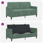 vidaXL Sofa s úložným priestorom Morská zelená 172 x 78 x 87 cm – Obrázok 7